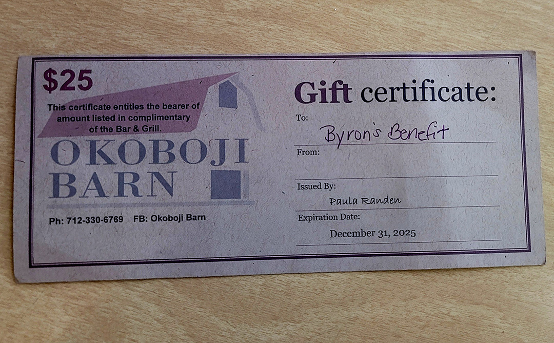 Okoboji Barn Gift Certificate