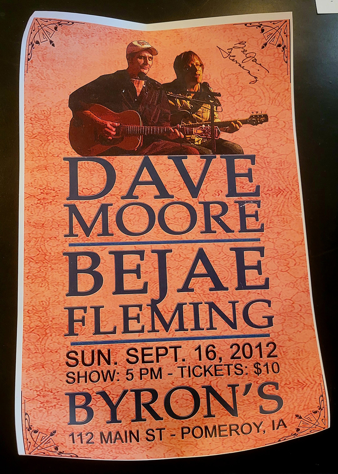 Signed Bejae Fleming Poster w/ David Moore